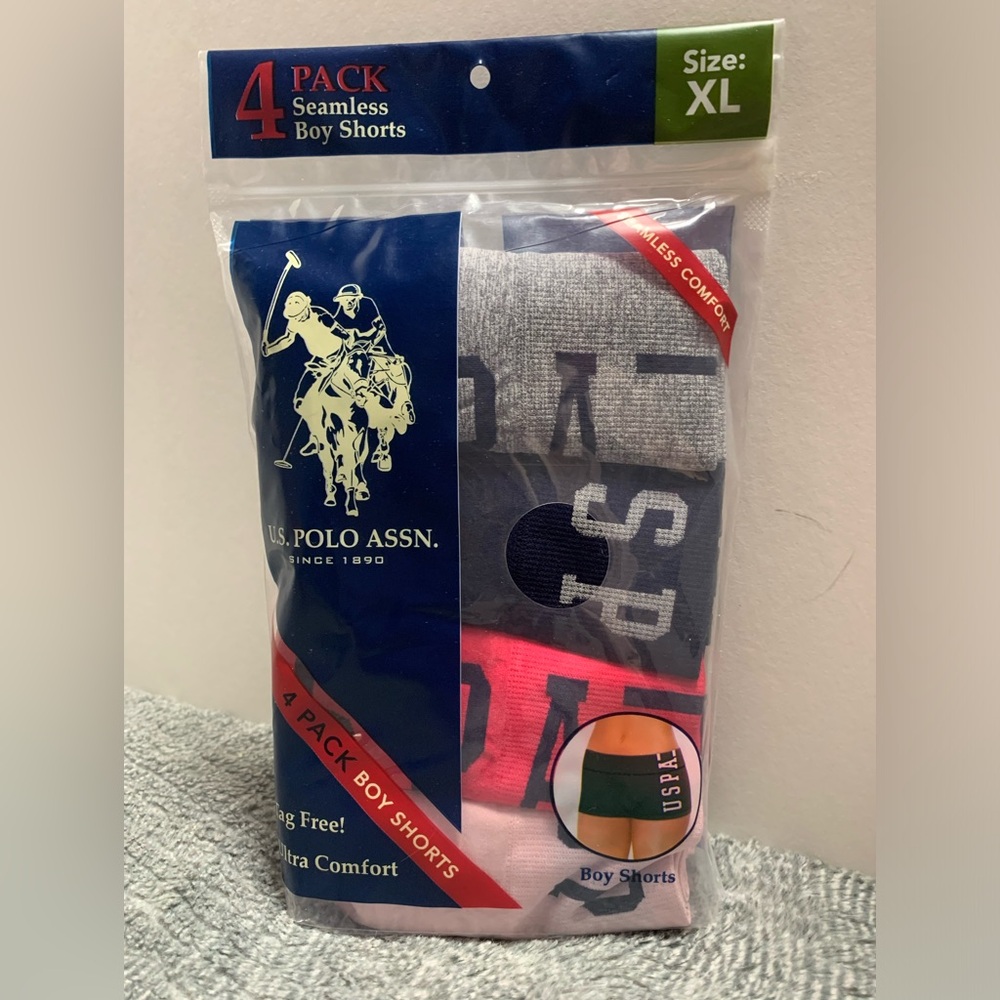 3/$30 NWT 4 pack Underwear  Size: XL U.S. Polo Assn. - tag free boy shorts